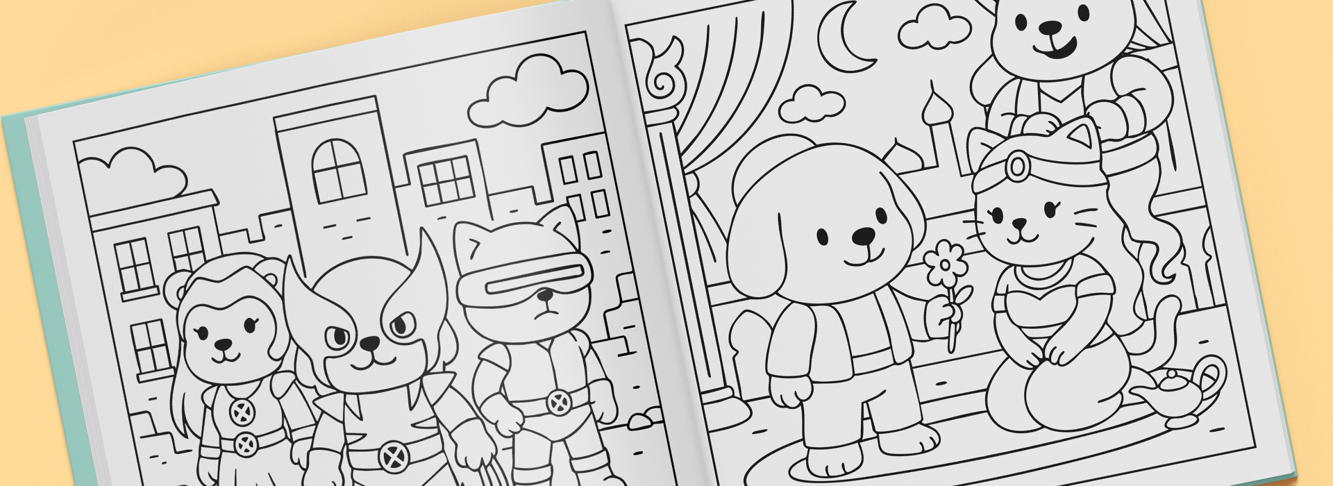 página de um Livro de colorir nostálgico dos anos 90 x men